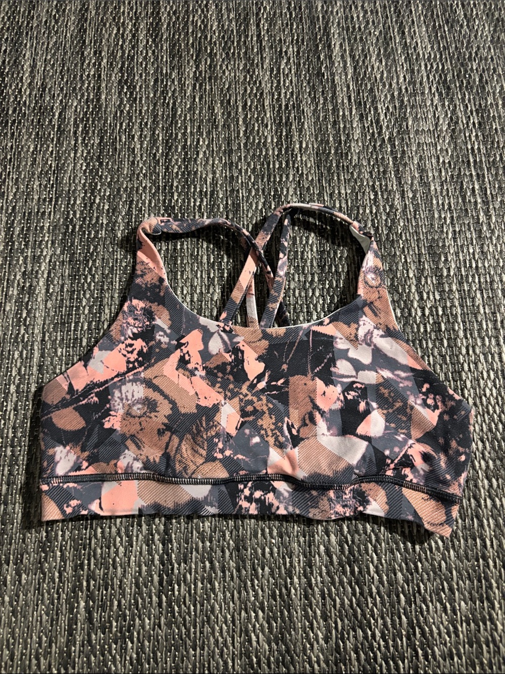 Lululemon Energy Bra Nulux Peony Multi Athletic Support Stretch